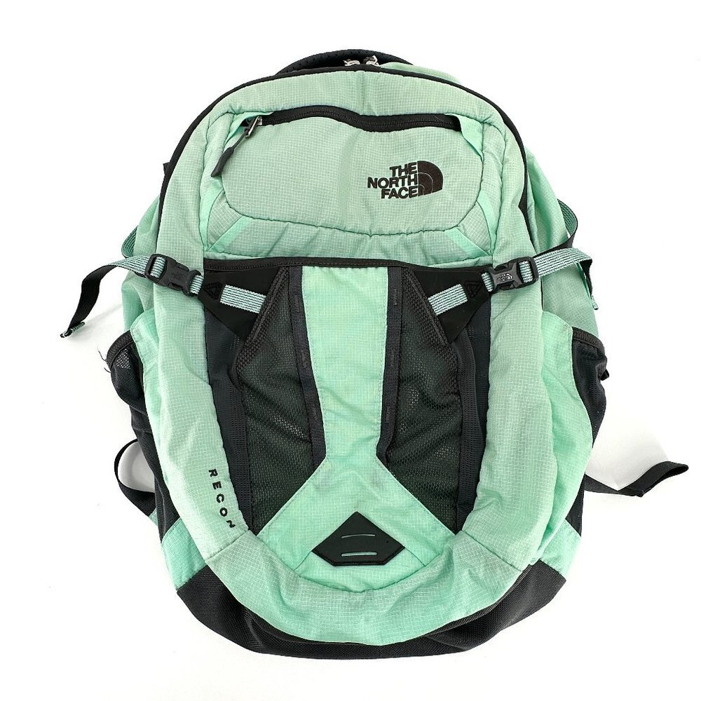 The North Face Recon Mint Green Multi Pocket Zipper College Hiking Backpack